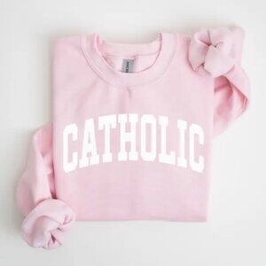 Catholic Sweatshirt Collegiate Sweater Christian Crewneck Sweatshirt Unisex